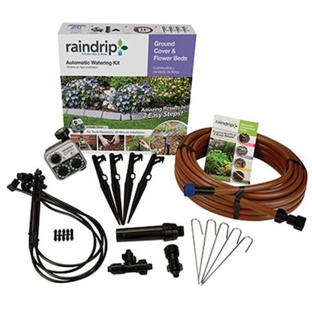 Raindrip Raindrip SDGCBHP Ground Cover & Flowerbed Kit With Timer 183311